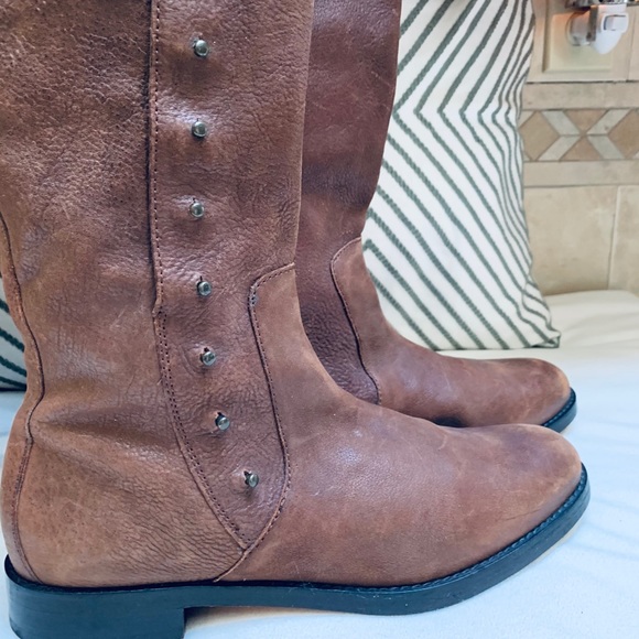 Cole Haan Brown Leather Riding Boots - Picture 12 of 16